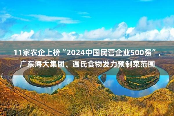 11家农企上榜“2024中国民营企业500强”，广东海大集团、温氏食物发力预制菜范围