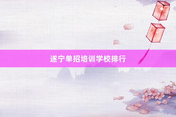 遂宁单招培训学校排行