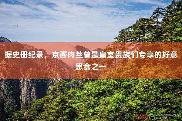 据史册纪录，京酱肉丝曾是皇室贵族们专享的好意思食之一