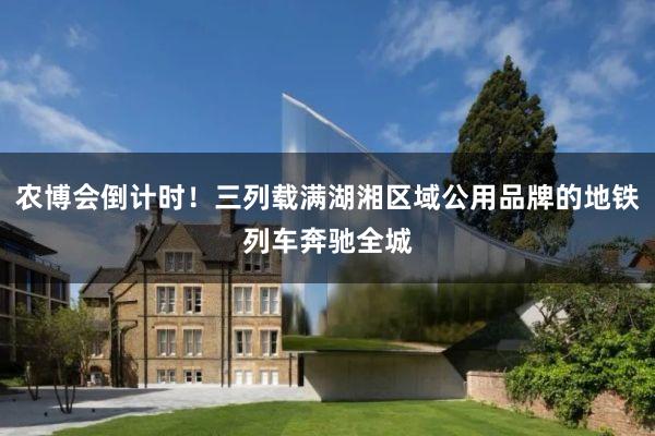 农博会倒计时!三列载满湖湘区域公用品牌的地铁列车奔驰全城